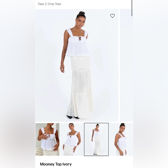 Princess Polly Tops - Princess Polly Mooney white top